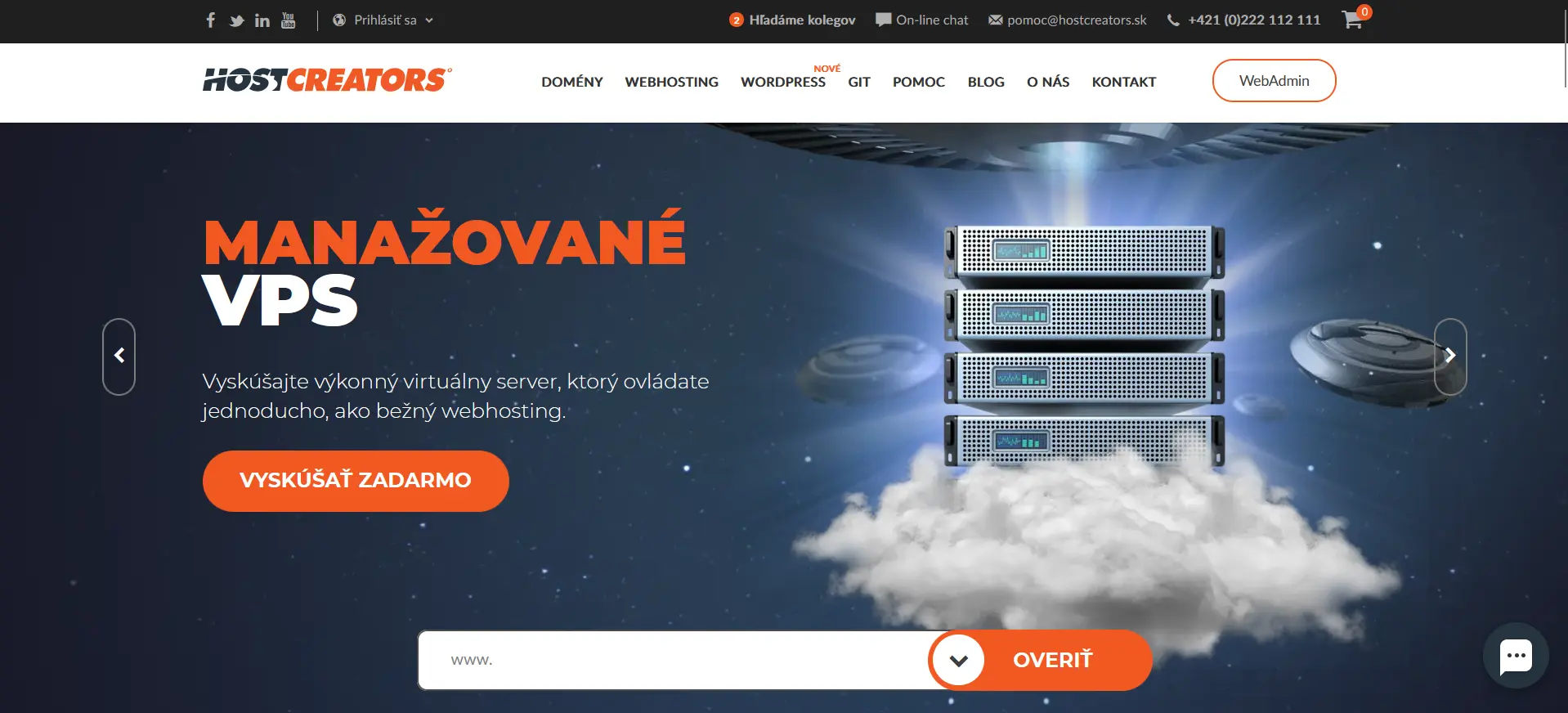 host creators landing page