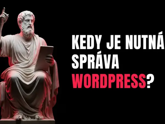 kedy je nutná správa wordpress