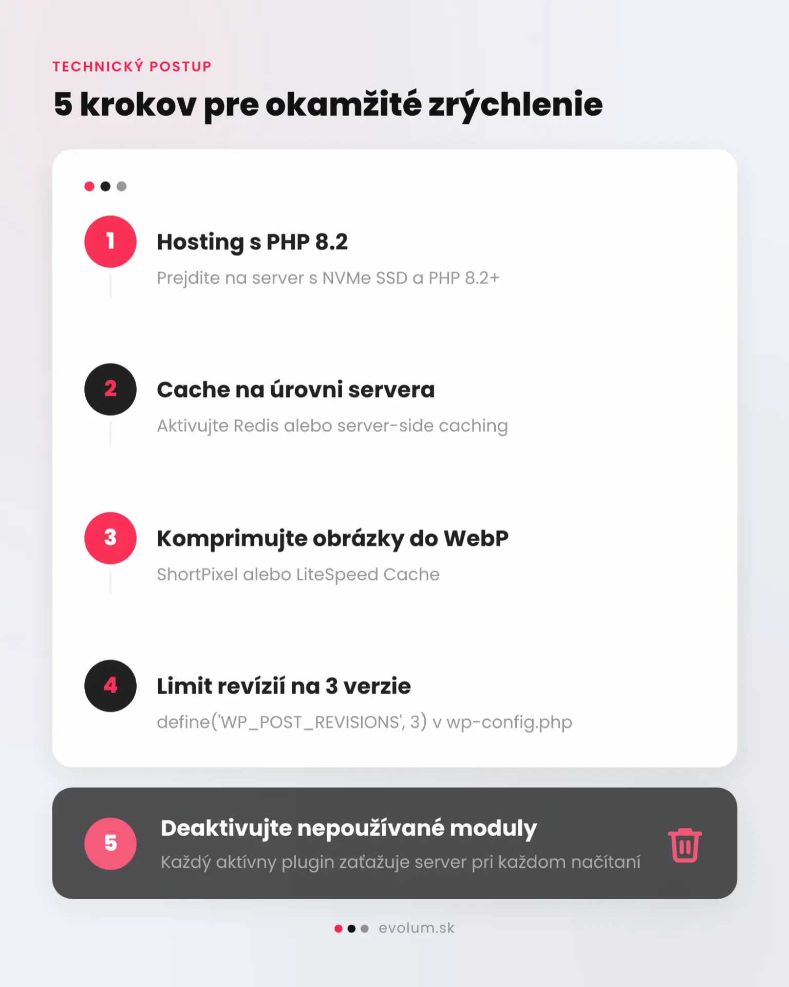 Ako zrýchliť pomalý WordPress web infografika 2